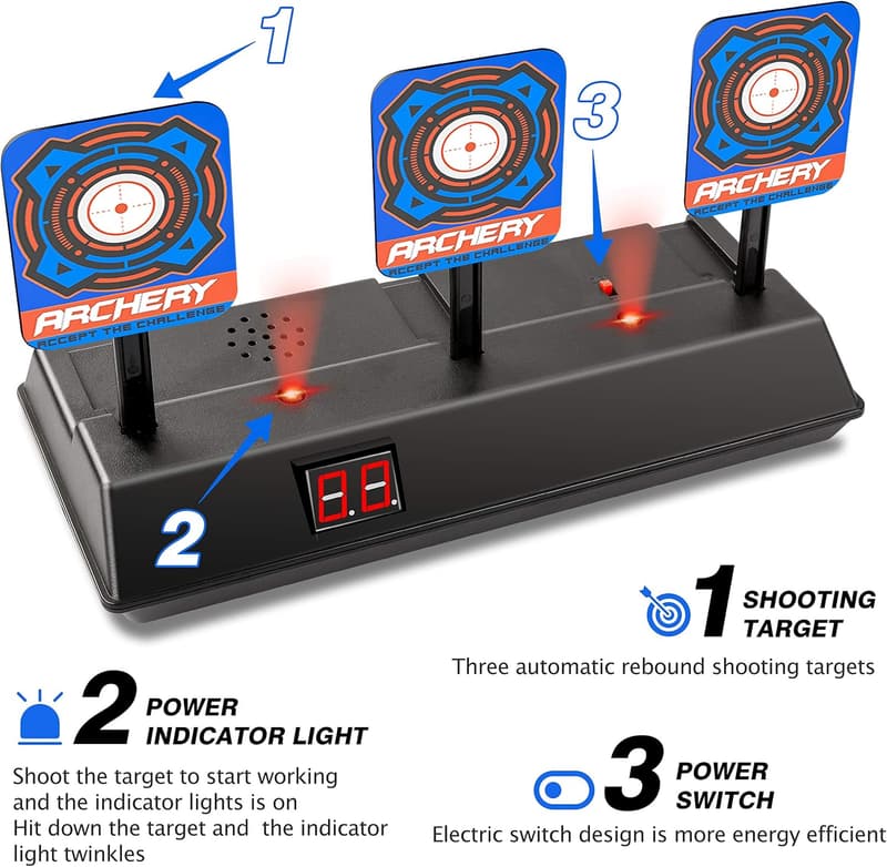Nerf Gun Shooting Digital Target with Auto Reset Feature
