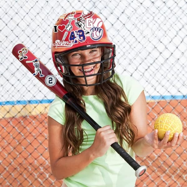 Baseball Stickers - 50 Waterproof Vinyl Decals for Kids & Teens