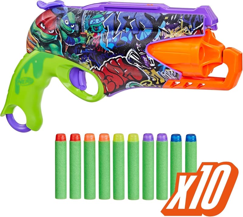 Nerf Teenage Mutant Ninja Turtles Foam Blaster with 10 Darts