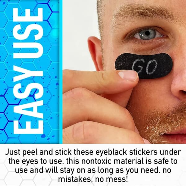 Customizable Eye Black Stickers for Kids - 24 Pairs