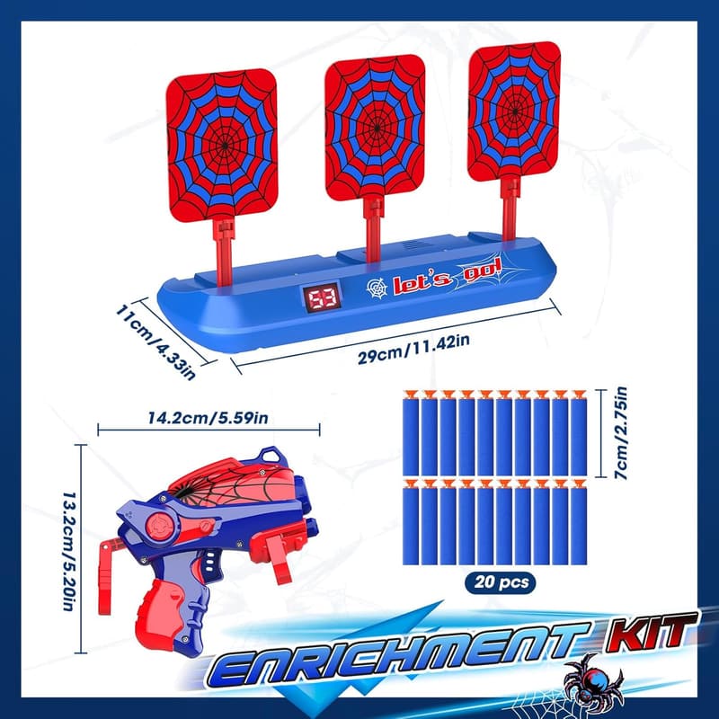 Outdoor Shooting Target Game for Kids Ages 3-12 - Birthday & Holiday Gift