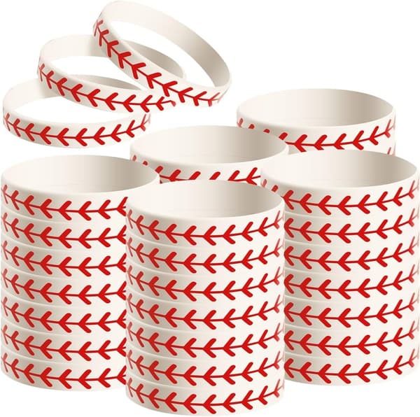 Softball Party Favors Silicone Bracelet for Players & Teams