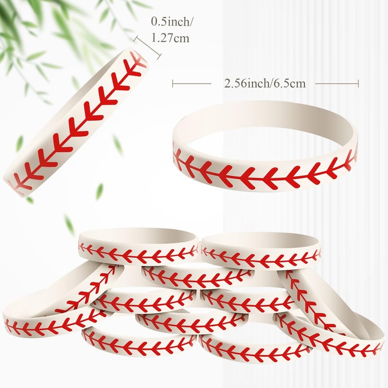 Softball Party Favors Silicone Bracelet for Players & Teams