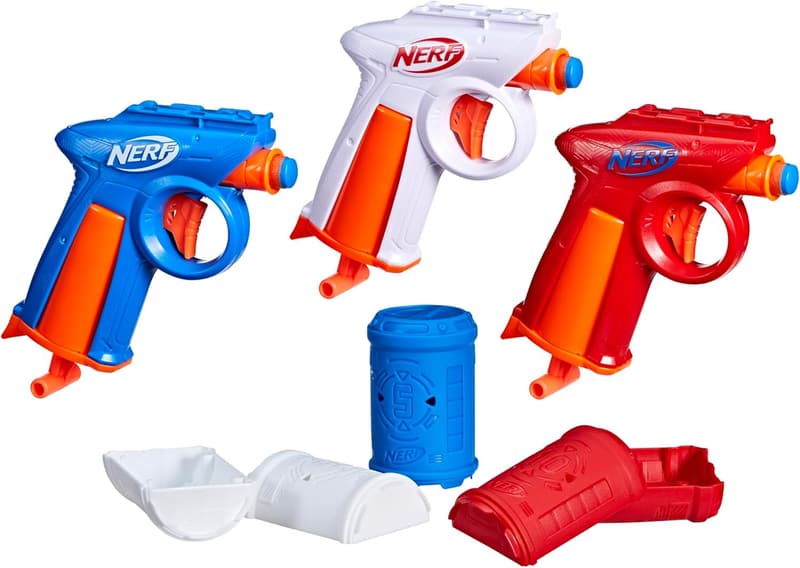 NERF N Series Backyard Triple Pack: 3 Blasters, 3 Targets, 30 Darts