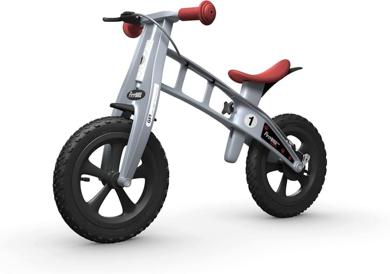 Kids' Cross Balance Bike with Brake - Silver for Ages 2-5
