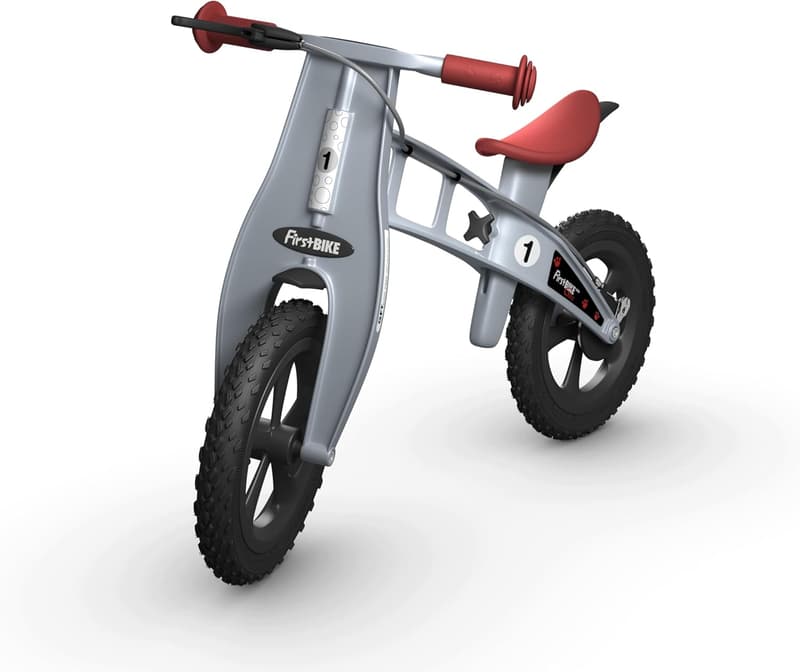 Kids' Cross Balance Bike with Brake - Silver for Ages 2-5