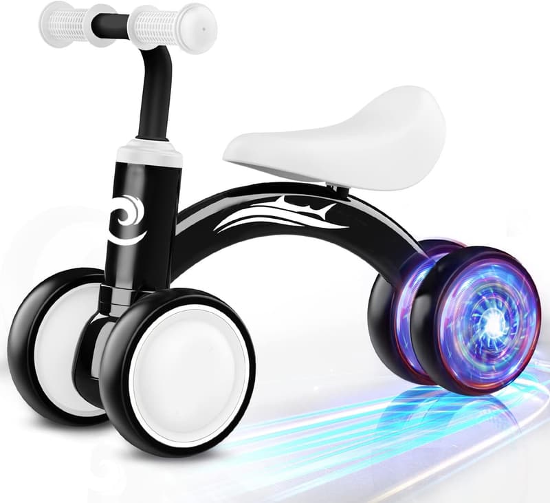 Colorful Balance Bike for 1-Year-Old Boys - No Pedals, Soft Seat