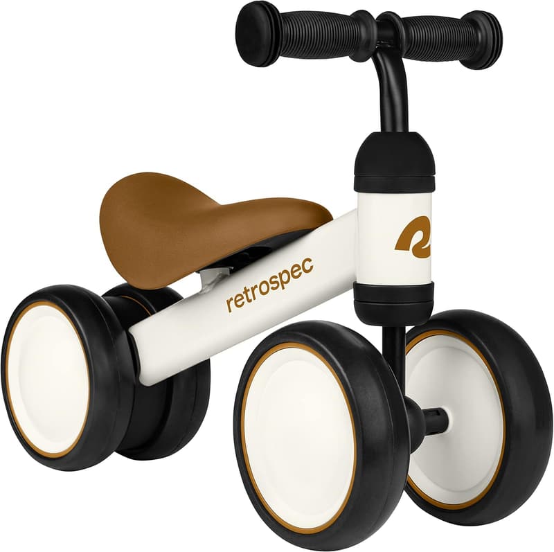 Toddler Balance Bike for Ages 12-24 Months - 4-Wheel Ride-On Toy