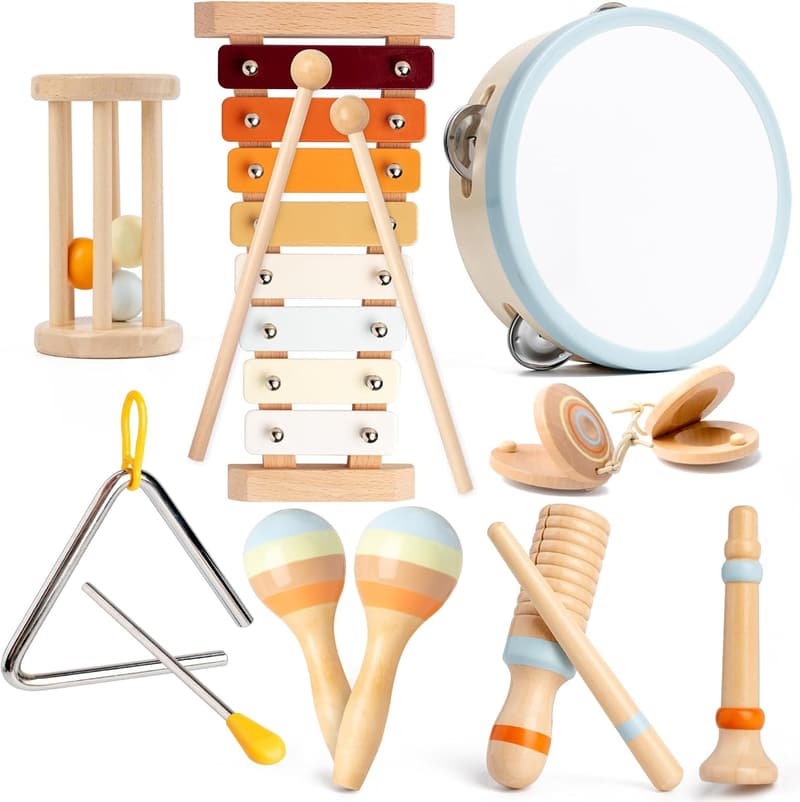 Montessori Wooden Xylophone - Musical Toy for Toddlers 1-3