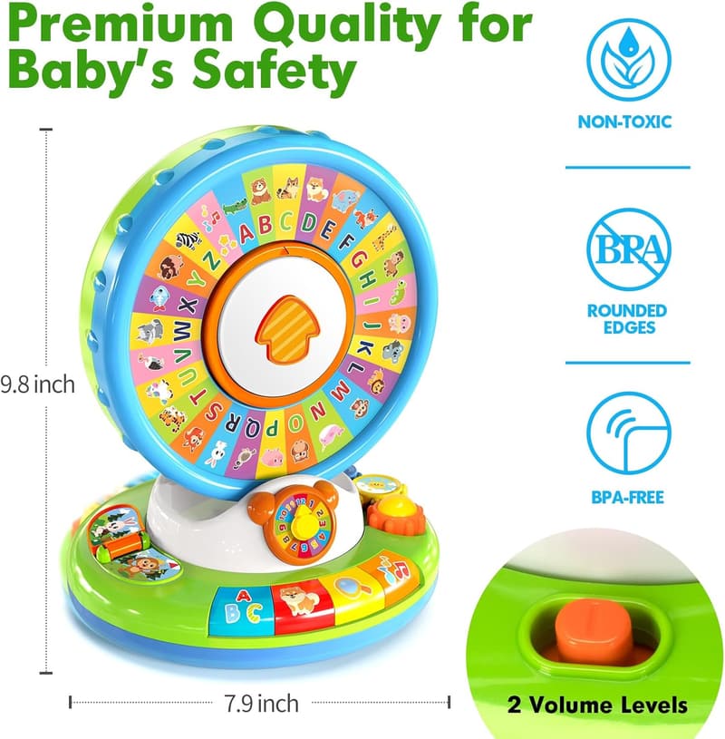 Musical Spin & Sing Alphabet Zoo – Educational Toy for Toddlers