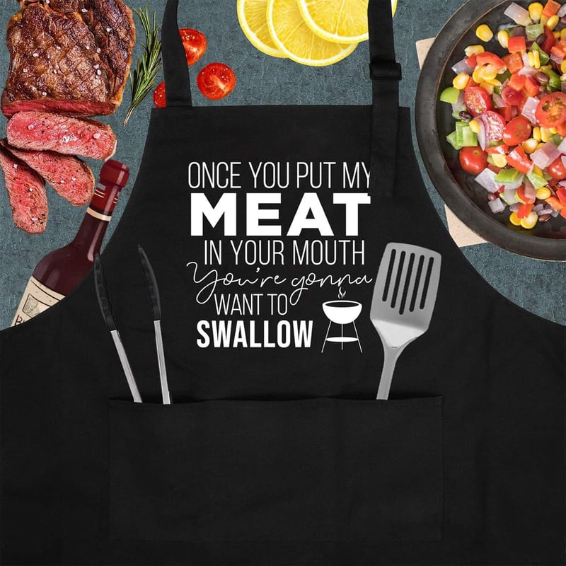 Funny BBQ Apron for Men - Perfect Grilling Gift for Fathers Day