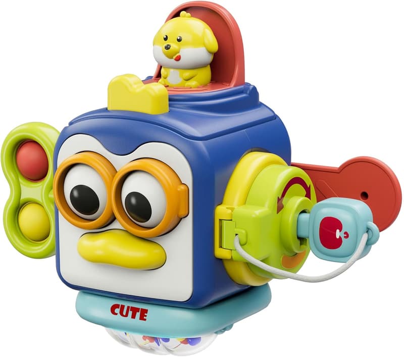 Sensory Montessori Busy Cube for 1-3 Year Olds