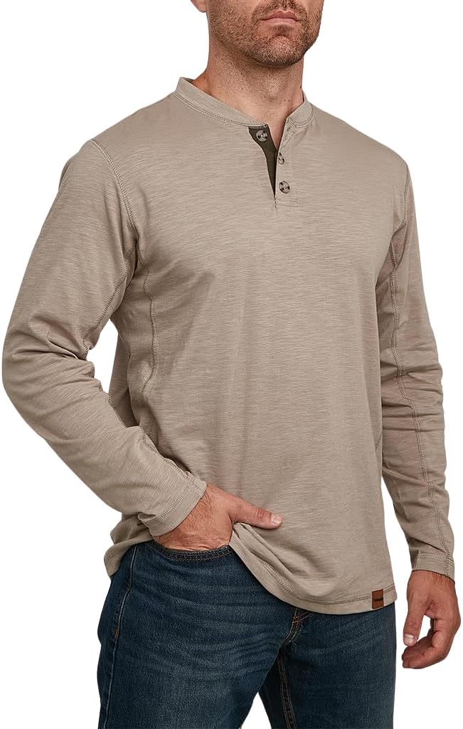 Men's Long Sleeve Flex Henley Shirt