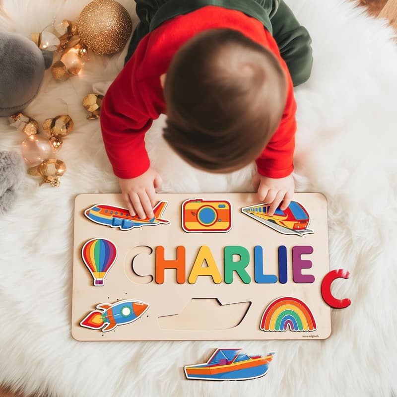 Montessori Busy Board - Wooden Sensory Toy for Toddlers