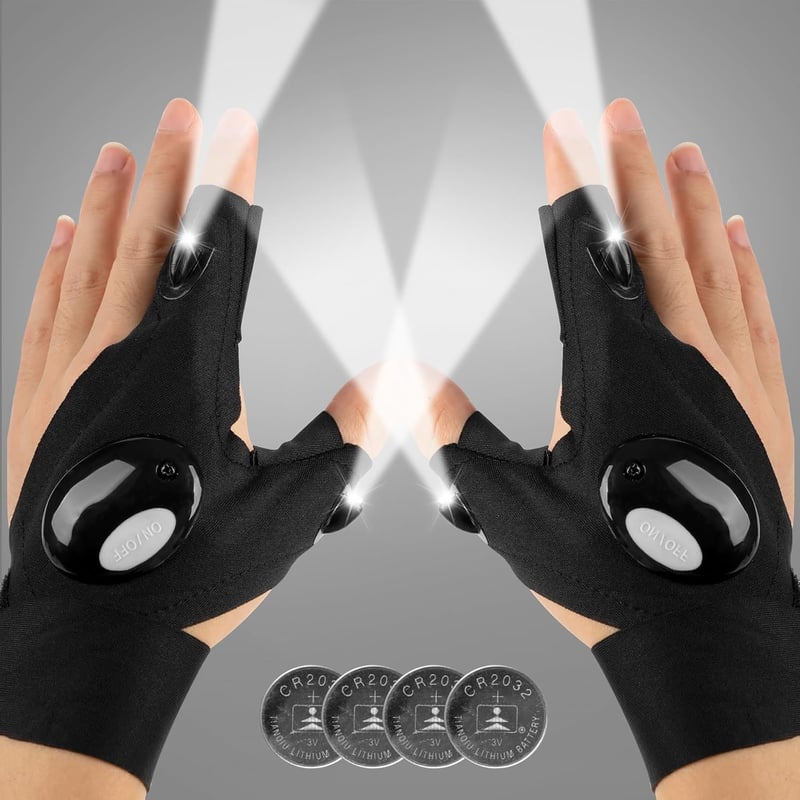 Hands-Free LED Flashlight Gloves for Dad - Perfect Father's Day Gift