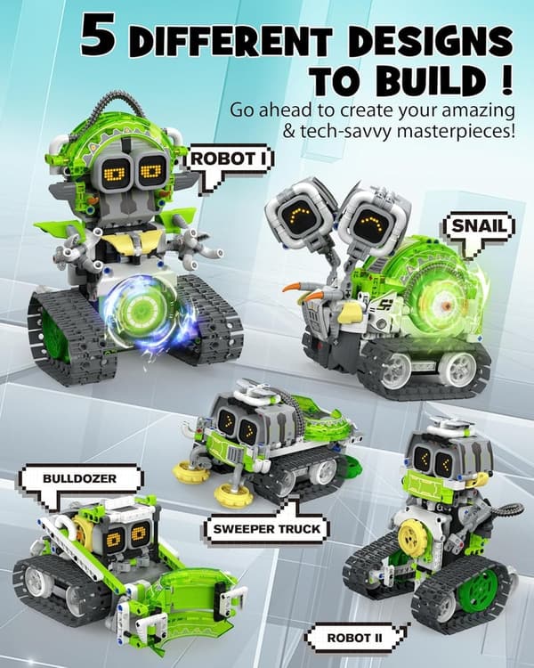 STEM Coding Robot Building Set for Kids, 478pcs, Ages 6-12