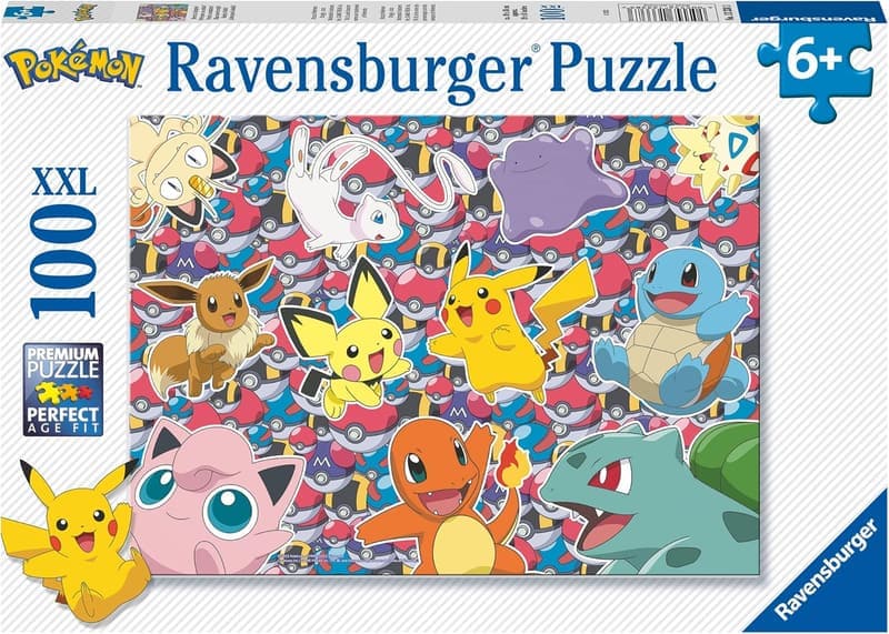 Pikachu XXL 100-Piece Jigsaw Puzzle for Kids 6+