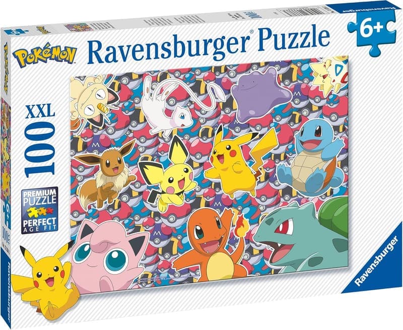 Pikachu XXL 100-Piece Jigsaw Puzzle for Kids 6+