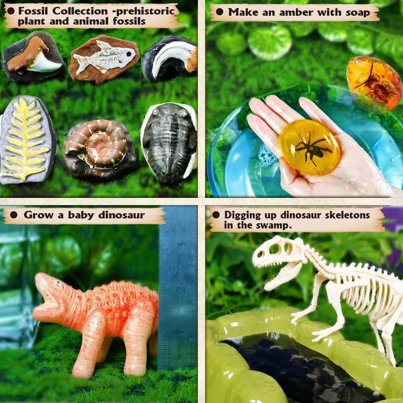 Creative Dinosaur STEM Activity Kit with Slime & Soap Making