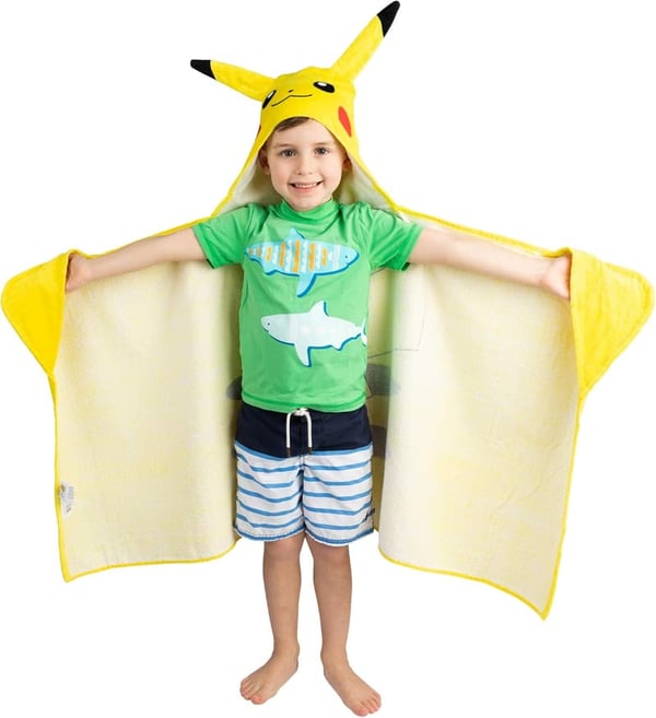 Pikachu Hooded Bath Towel Wrap for Kids, 24
