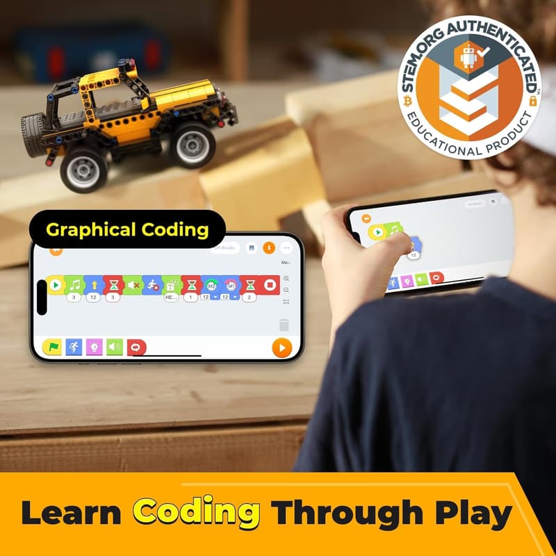 4-in-1 Robot Building Kit for Kids Ages 6-12 - STEM Coding Toy