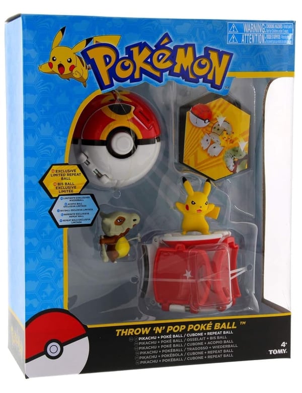 Pokémon Duel Figure Set: Pikachu & Cubone Balls