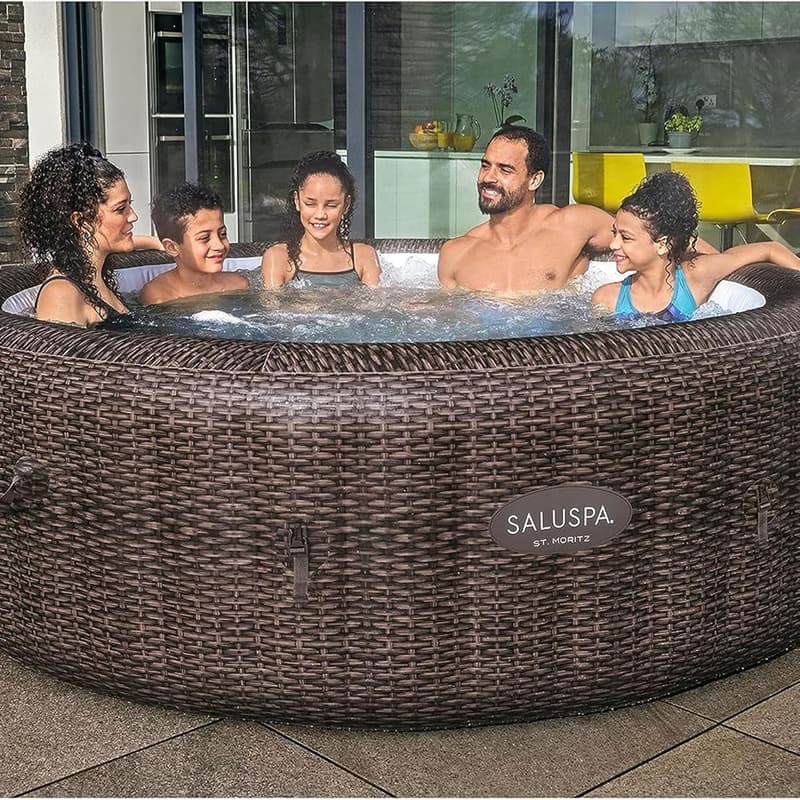 SaluSpa St Moritz 7-Person Inflatable Hot Tub with Cover