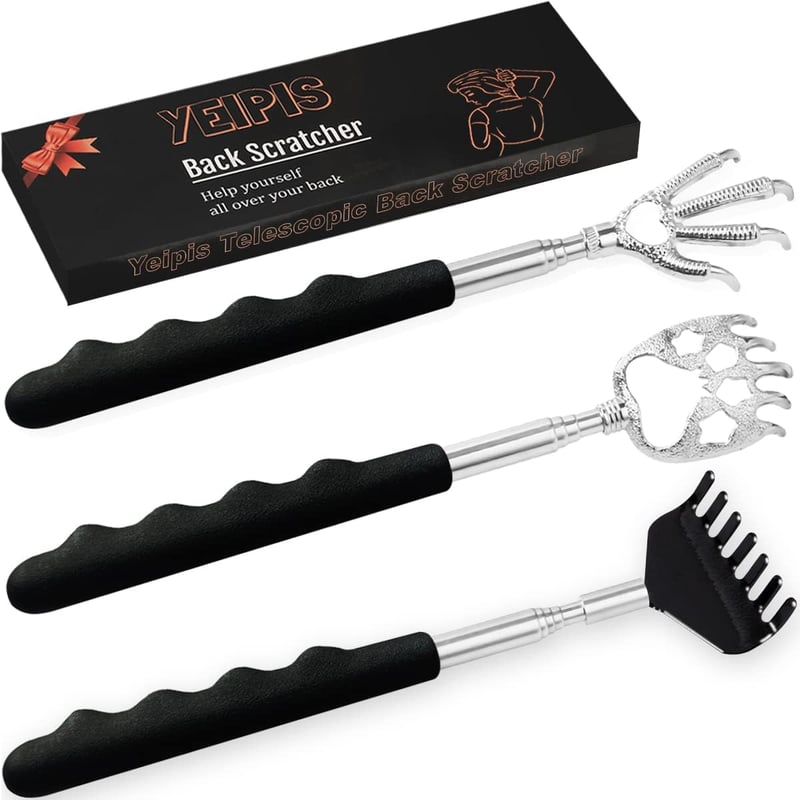 Telescoping Metal Back Scratcher Set - Perfect for Gifts
