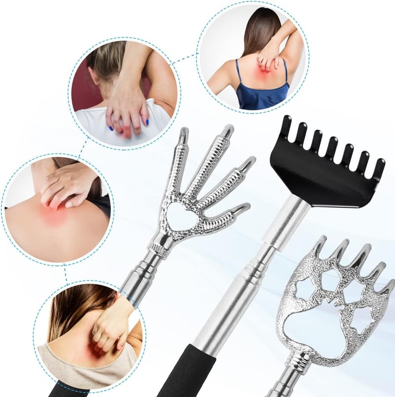 Telescoping Metal Back Scratcher Set - Perfect for Gifts