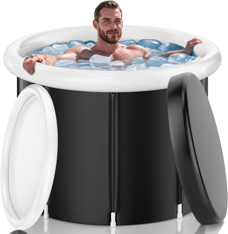 Portable Insulated Cold Plunge Tub for Athletes - 110 Gal Black