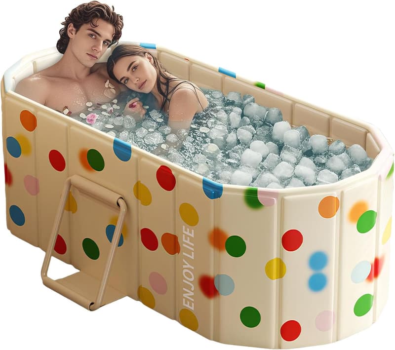Portable Foldable Freestanding Bathtub for Adults - 59