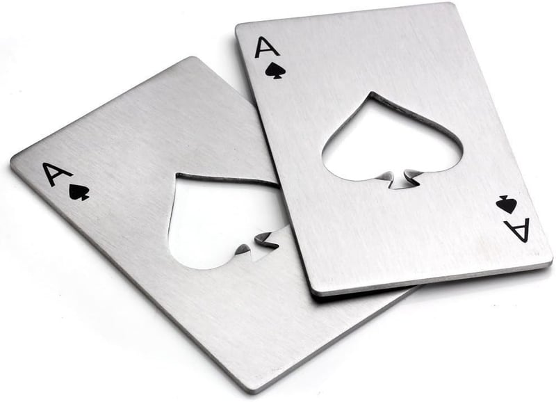 Stainless Steel Credit Card Size Bottle Openers (2 pcs)