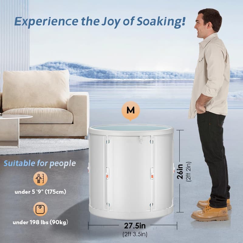 Folding Portable Bathtub for Athletes – Cold Plunge & Hot Bath