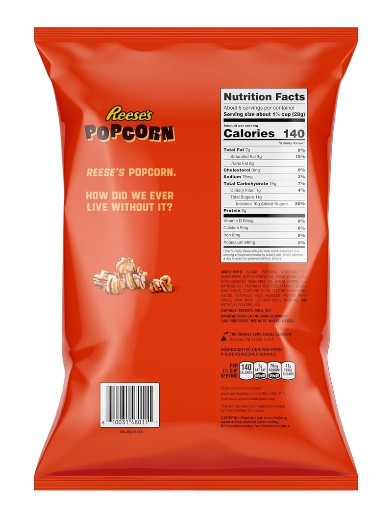 Reese's Peanut Butter & Chocolate Drizzled Popcorn, 5.25oz