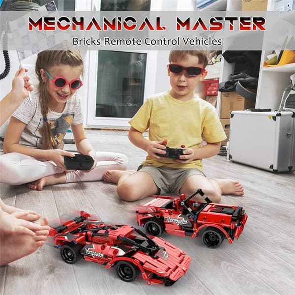 STEM Building Toy: 2-in-1 Remote Control Racing Car for Kids