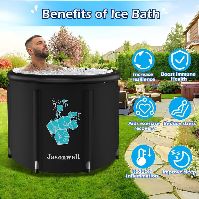 Heavy Duty Ice Bath Tub for Athletes - Portable Cold Water Therapy
