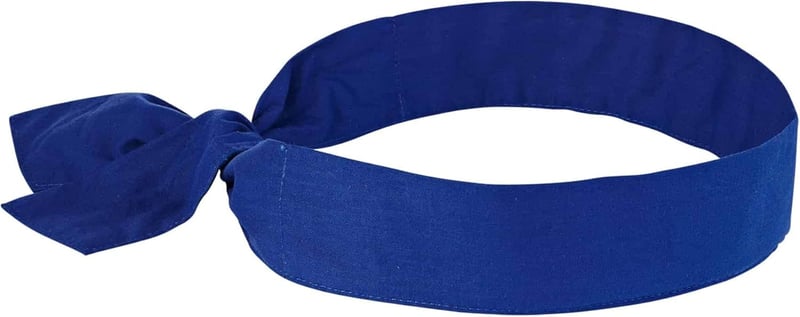 Cooling Bandana with Evaporative Polymer Crystals - Adjustable Fit, Blue