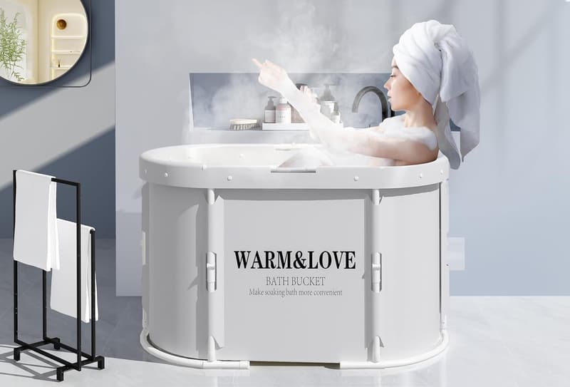 Foldable Soaking Bathtub for Adults & Kinderen - 37''x21.6''x22''