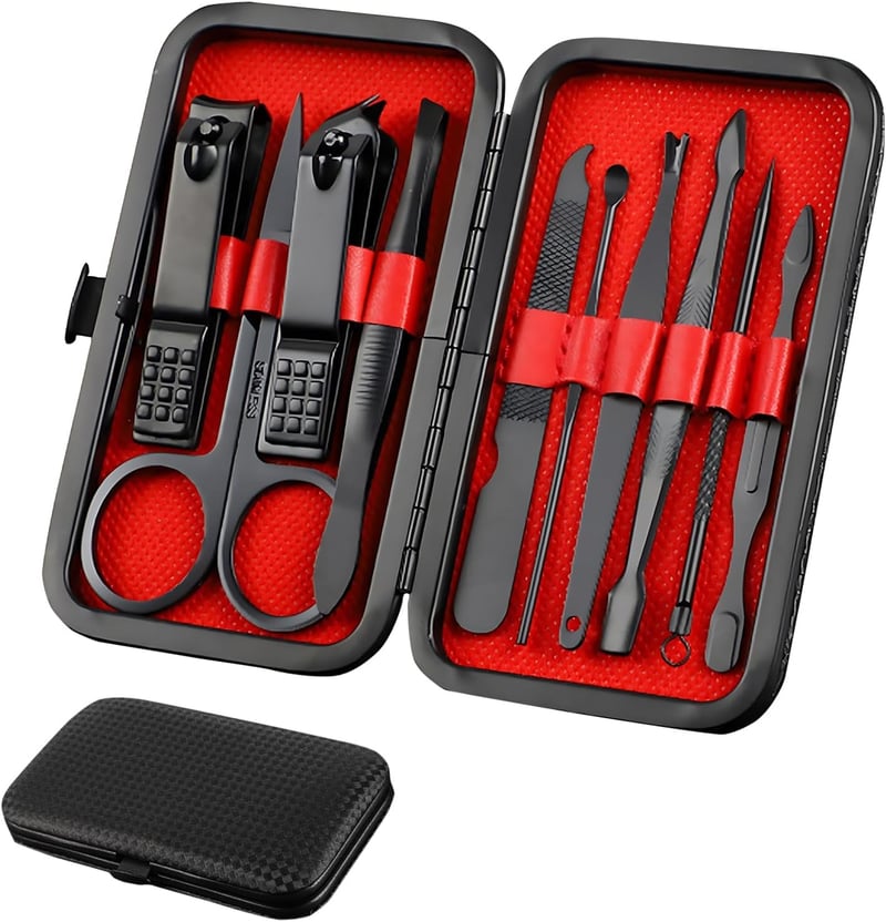 Men's Nail Clipper Set with File - Manicure Kit Gift