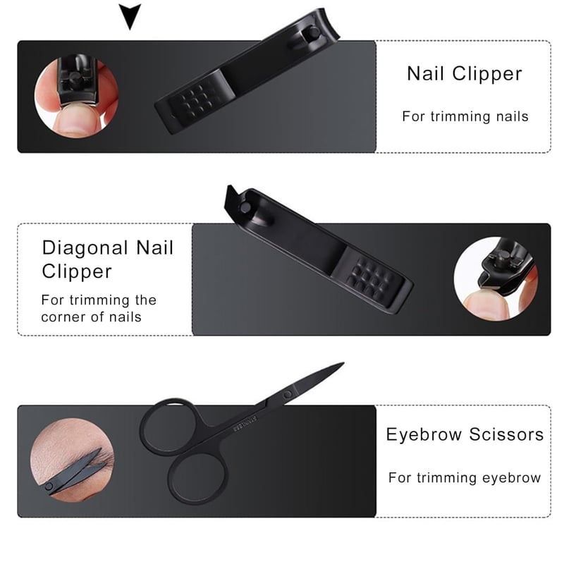Men's Nail Clipper Set with File - Manicure Kit Gift