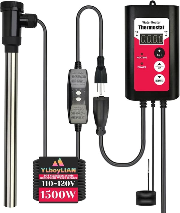 Portable Electric Immersion Heater for Hot Tubs & Pools