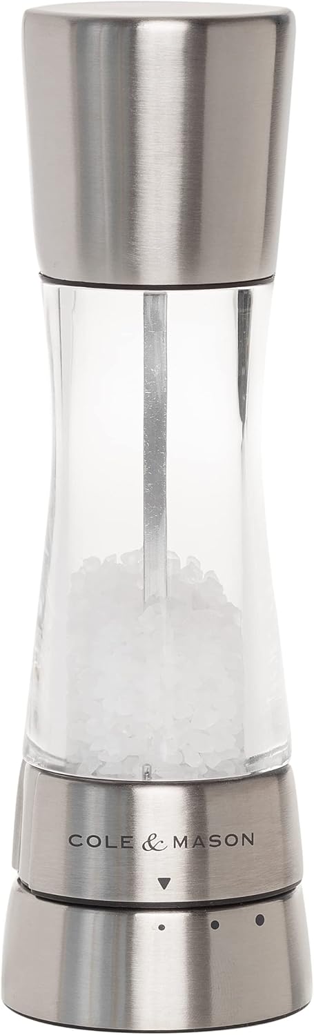 Derwent Stainless Steel Salt Grinder with Gourmet Precision Mechanism
