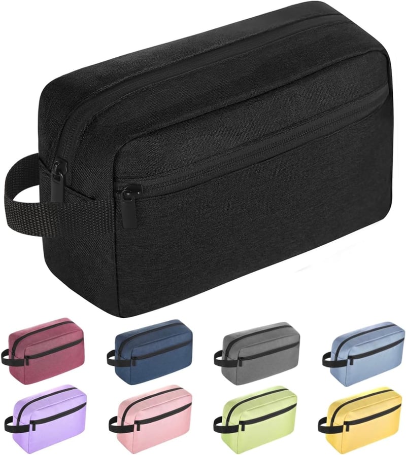 Hanging Travel Toiletry Bag for Women & Men (Black)
