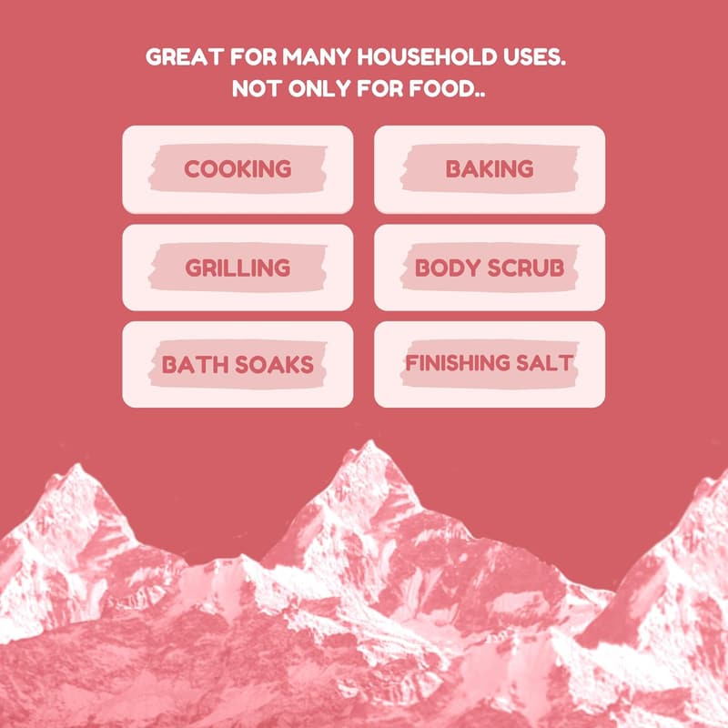 Pink Himalayan Salt Bulk, 2.2 lb Coarse Grain, 100% Natural