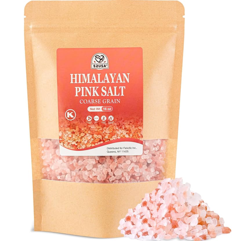 Himalayan Pink Salt Coarse Grain 1 lb - Kosher & Additive-Free