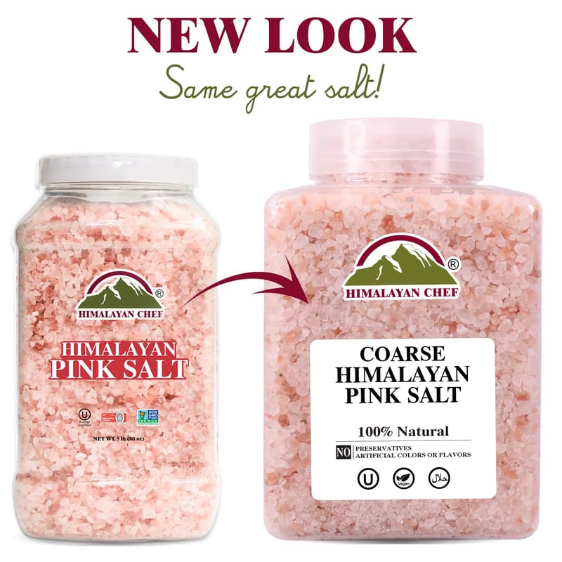 Coarse Pink Himalayan Salt - 5 lbs Refill Jar
