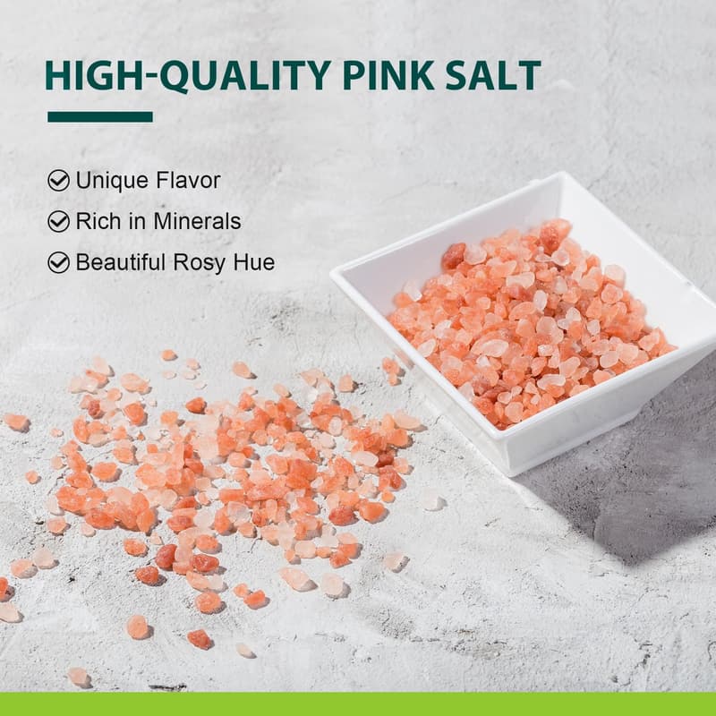 Himalayan Pink Salt Coarse Grain, 80oz - Non-GMO, Kosher