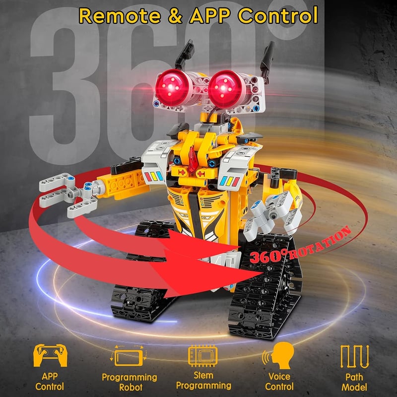 STEM Robot Building Kit with Remote Control for Kids Age 8-13