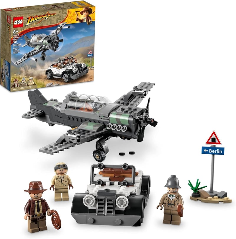 LEGO Indiana Jones Fighter Plane Chase Building Set for Kids