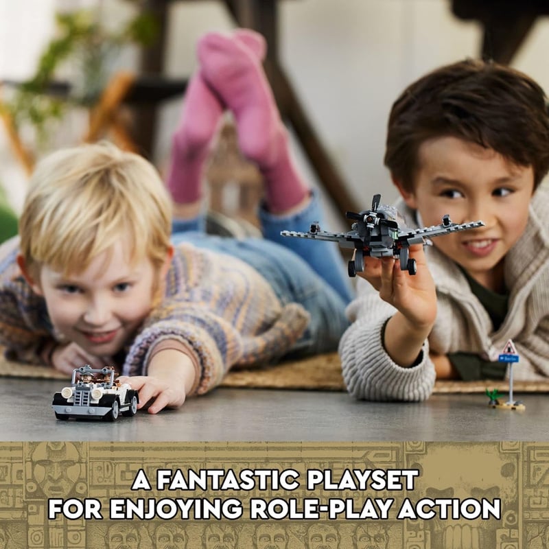 LEGO Indiana Jones Fighter Plane Chase Building Set for Kids